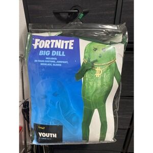 Spirit Halloween Big Dill Costume - Fortnite Size Youth Large 12-14
